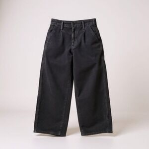 Wilfred Free Jeans Black Denim Wide Leg High Waisted Size 6‎